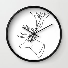 Deer line Wall Clock