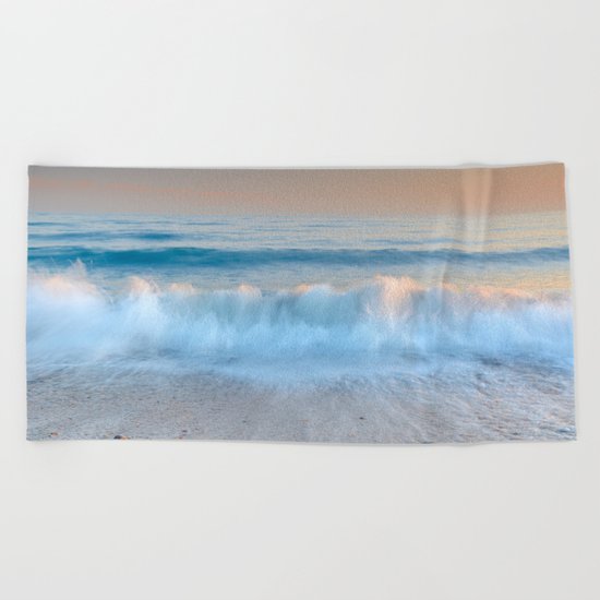 "Looking at the waves II" Sea dreams Beach Towel