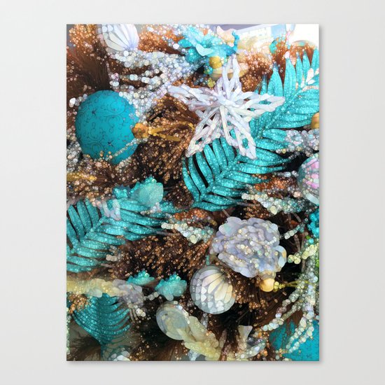 Merry Sparkling Christmas Bohemian Style Canvas Print