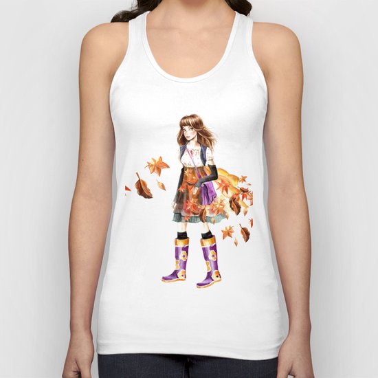 Autumn Girl Unisex Tank Top