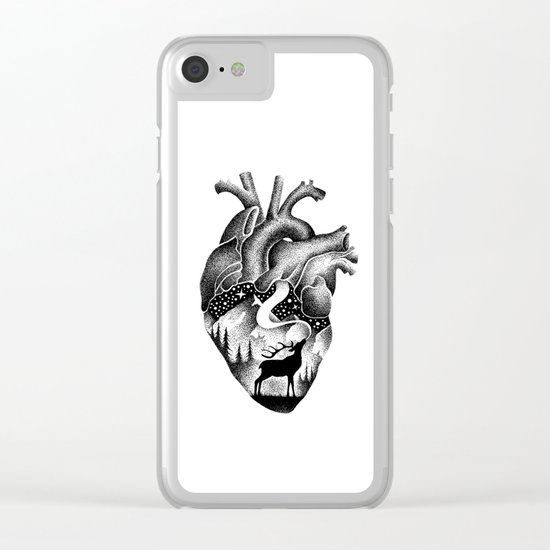 WILD HEART Clear iPhone Case