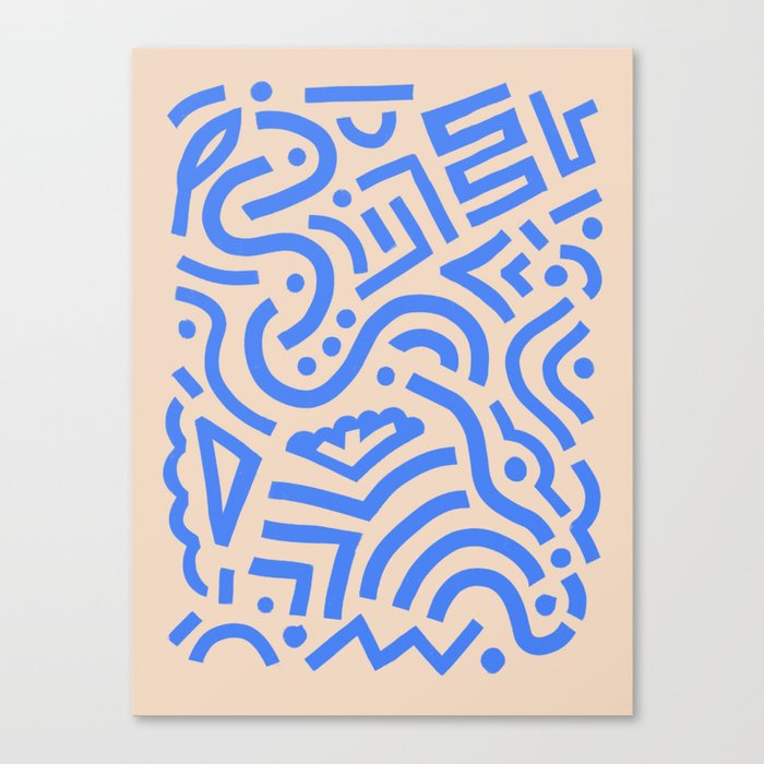 Squiggle doodle Canvas Print