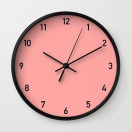 Clock numbers coral 2 Wall Clock