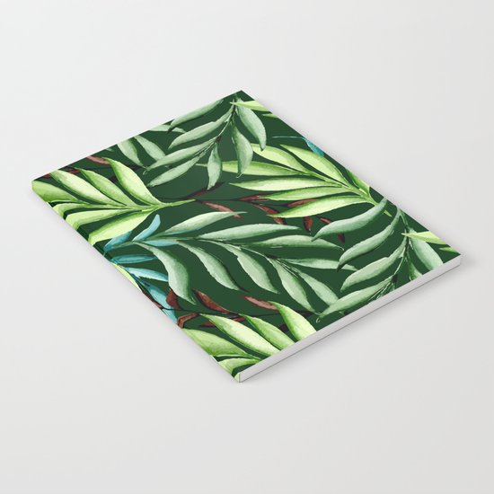 Leaf pattern. Watercolor Notebook