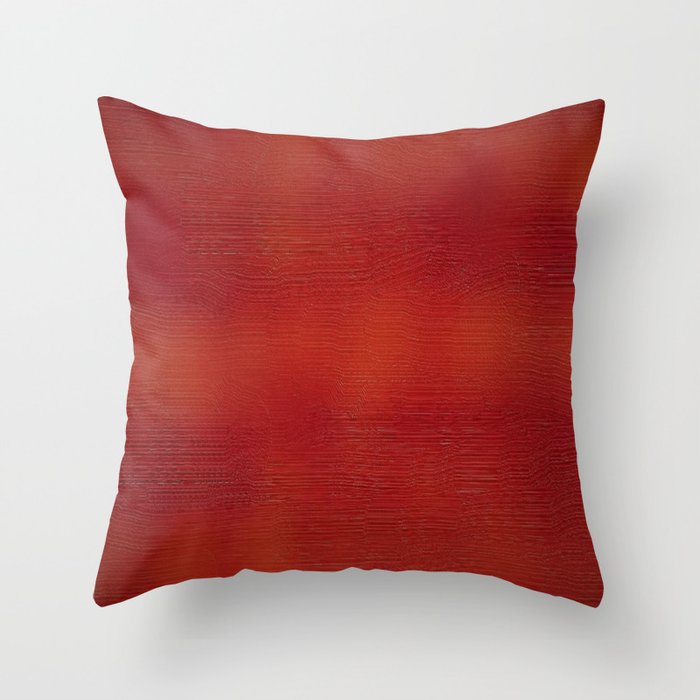 Burnt Umber Abstract Throw Pillow