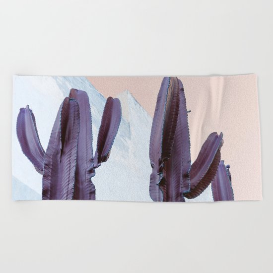 Pastel Cactus Beach Towel