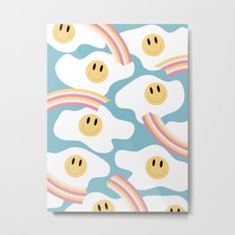 Eggs and Bacon Rainbows Metal Print | Fun, Drawing, Smiley, Emoji, Colorful, Happy, Smile, Funny, Bacon, Emojis 
