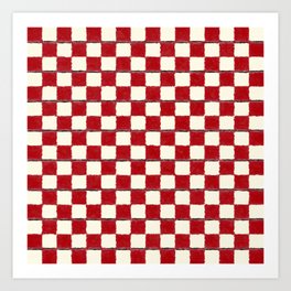 Red Chess Art Print