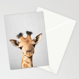 Baby Giraffe - Colorful Stationery Card