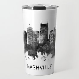 Nashville Tennessee Skyline BW Travel Mug