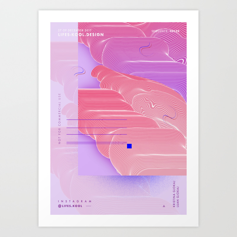 Borderline Abstract Poster Art Print By Kristinagj Society6