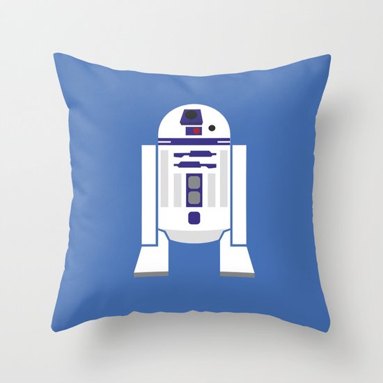 Star Wars Minimalism - R2D2 Throw Pillow