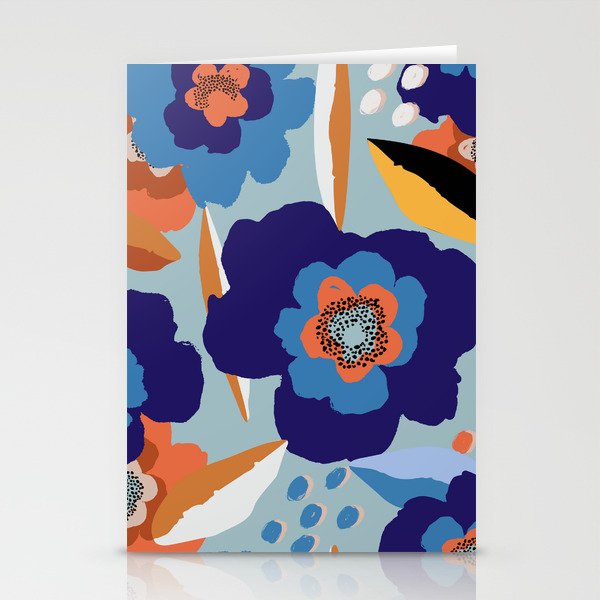 Abstract Flower Pattern 14 Stationery Cards