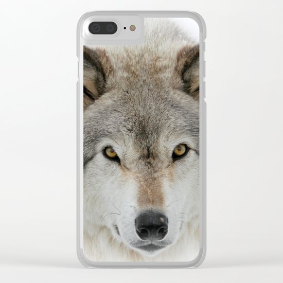 Wolf Portrait Clear iPhone Case