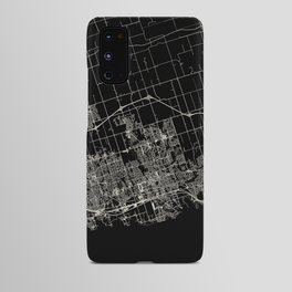 Oshawa, Canada CITY MAP - black and white Android Case