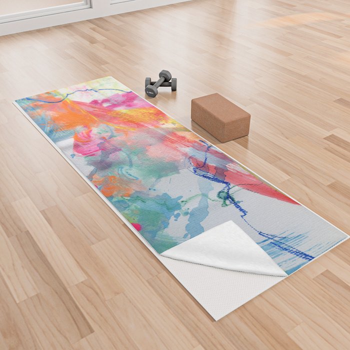 abstract rainbow N.o 3 Yoga Towel