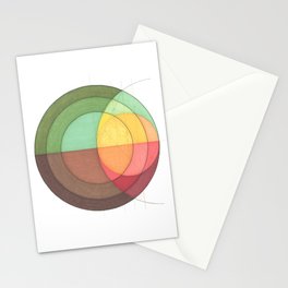 Concentric Circles Forming Equal Areas Stationery Cards