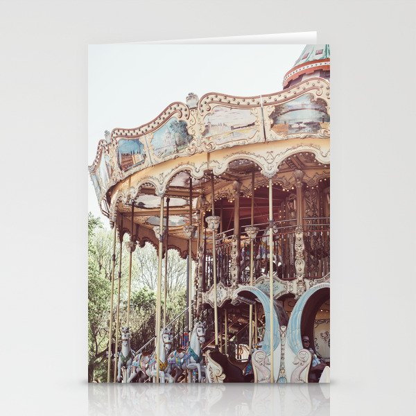Pink Carousel - Paris Photo - France Fine Art Travel Photography Stationery Cards