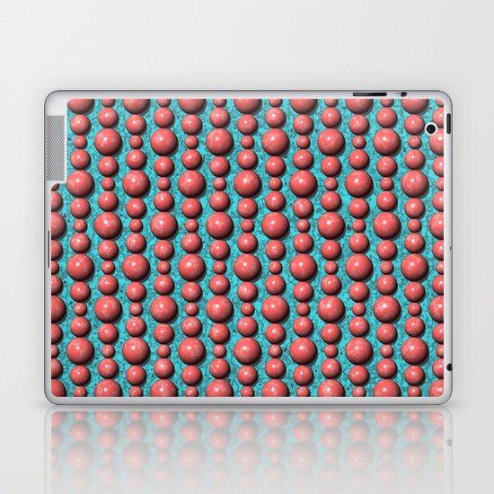 Bead Pattern, Coral & Turqoise Laptop & iPad Skin