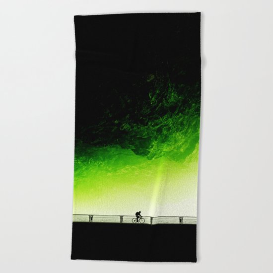 Toxic bicycle Beach Towel