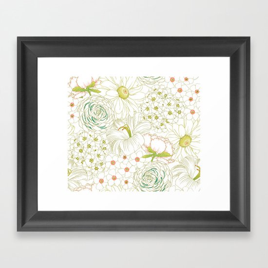 Big Blooms Framed Art Print