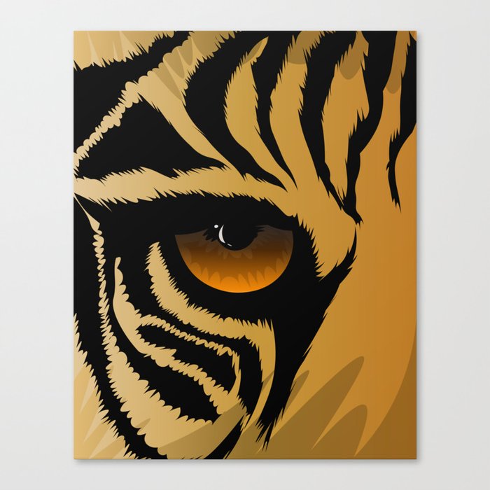 tiger eye illustration art Canvas Print