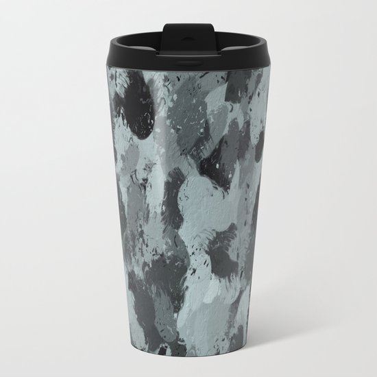 Black and Smokey Blue Pastels 3216 Travel Mug