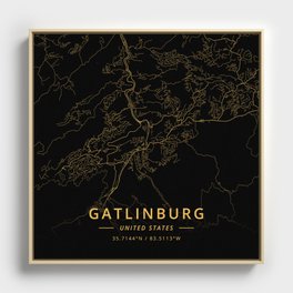 Gatlinburg, United States - Gold Framed Canvas