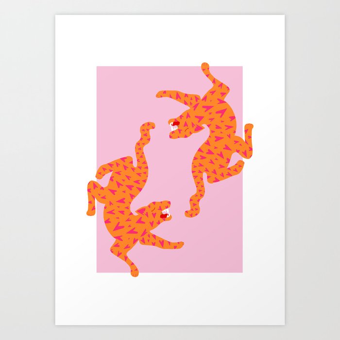 Tiger | Love Heart Print Art Print