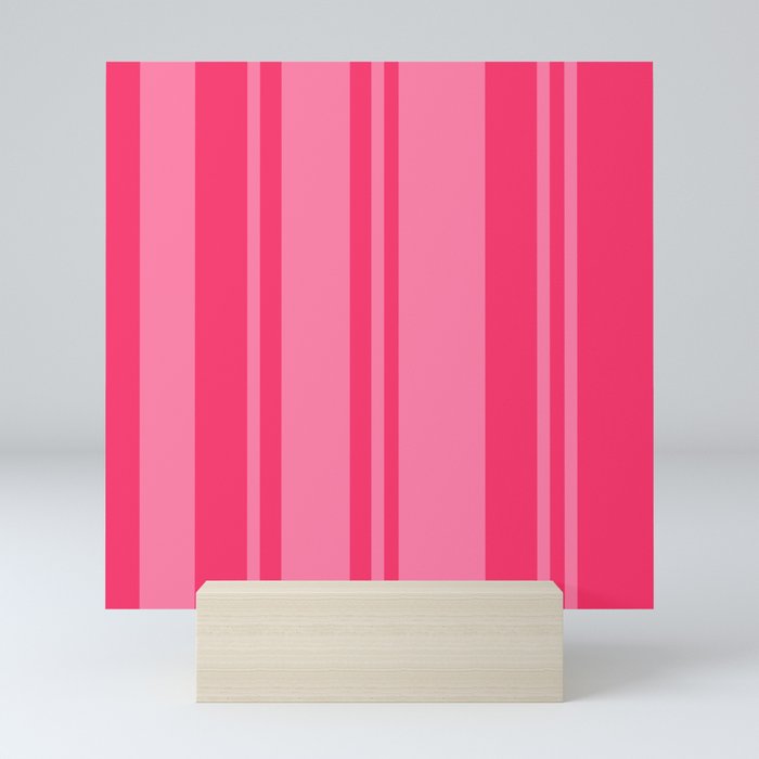 Bright Pop - Solid Trend Color Block Stripes Minimalism Mini Art Print