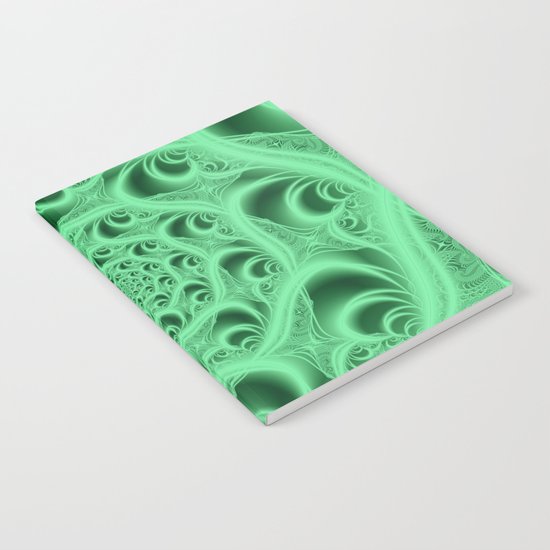 Fractal Web in Flourescent Green Notebook