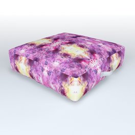 Purple Tye-Dye Kaleidoscope Outdoor Floor Cushion