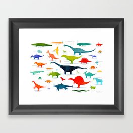 Dinosaur Poster Framed Art Print