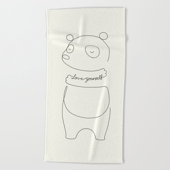Love Yourself Panda Beach Towel