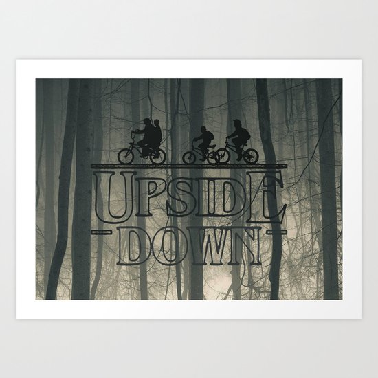 Upside down world Art Print
