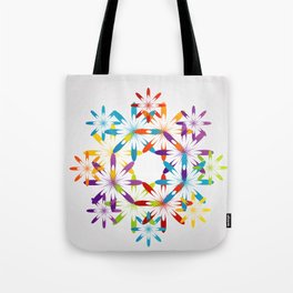 A large Colorful Christmas snowflake pattern- holiday season gifts- Happy new year gifts Tote Bag