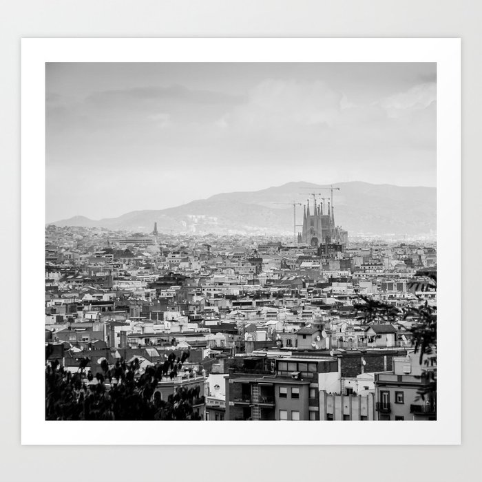 Barcelona Aerial View Art Print By Artpics Society6 society6
