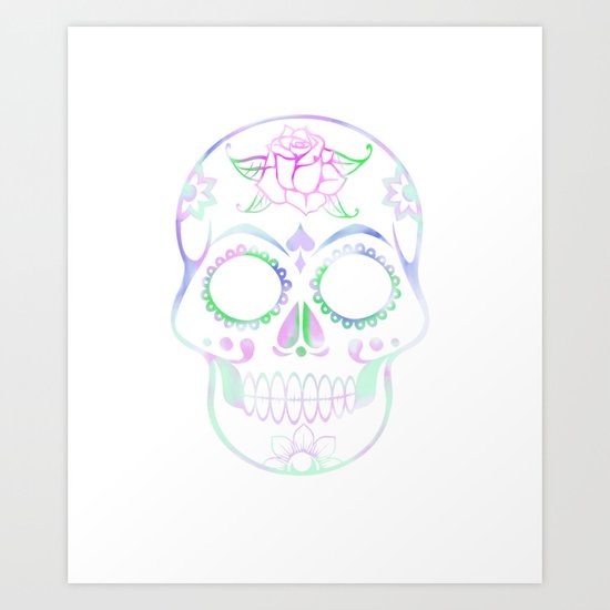 Love Skull (Pastel) Art Print