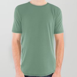 Simple Sage Green Solid All Over Graphic Tee