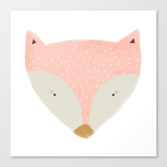pink fox Canvas Print