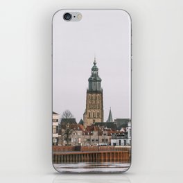 City view of Zutphen - Skyline in the Netherlands - Charming Town with Church in Holland - Travel Photography iPhone Skin