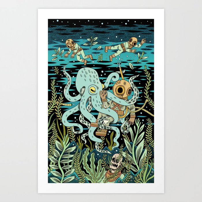 Diver Art Print