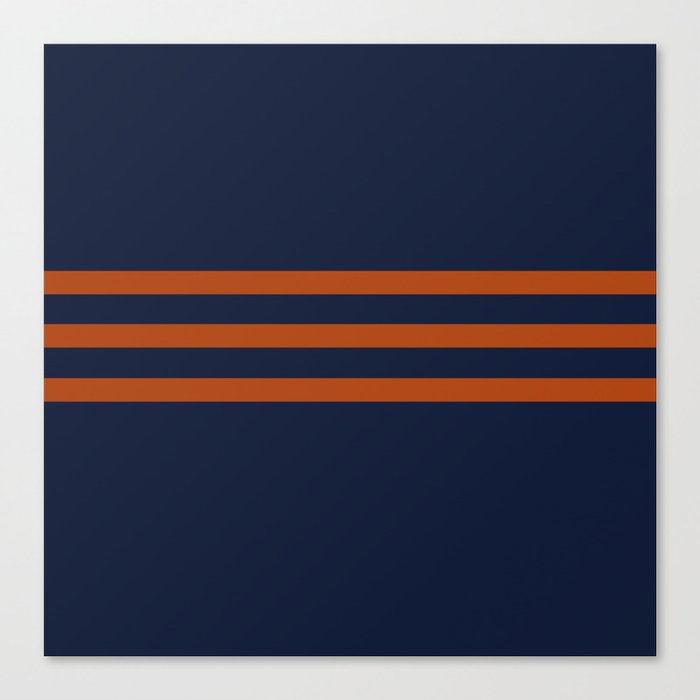 Orange retro horizontals Canvas Print