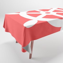 Ship Wheel (White & Salmon) Tablecloth