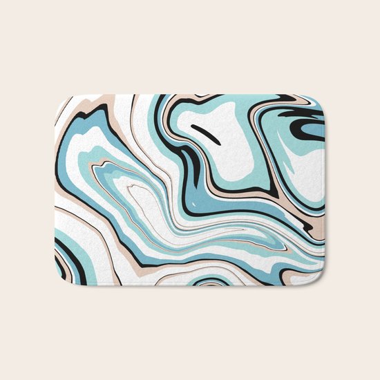 Blue Marble Bath Mat