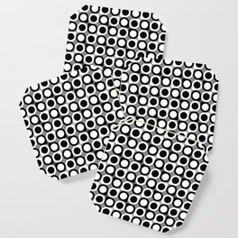 Geometric Pattern 193 (black gray circles) Coaster