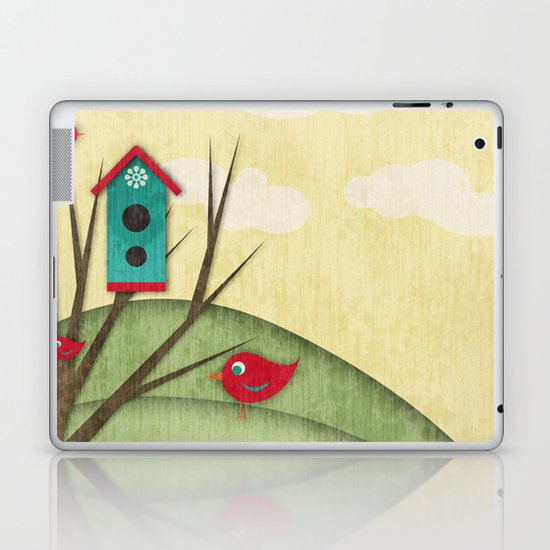 Shabby Sweet Tweet On The Hillside Laptop & iPad Skin
