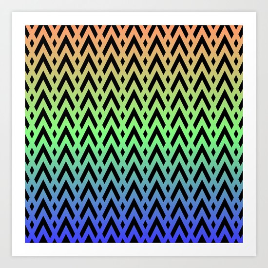 Chevrons & Diamonds Art Print