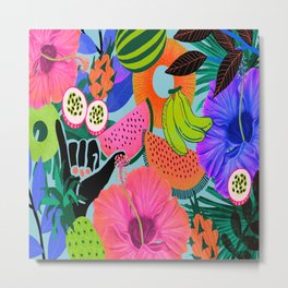 colorful tropical pattern Metal Print