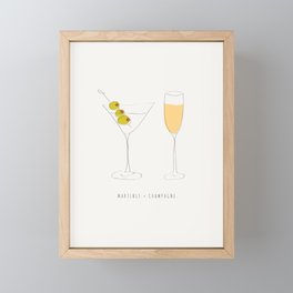 Martinis + Champagne Framed Mini Art Print